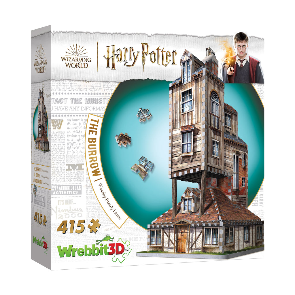 Wrebbit Harry Potter Collection - The Burrow - Weasley Family Home 3D Puzzle: 415 Pcs