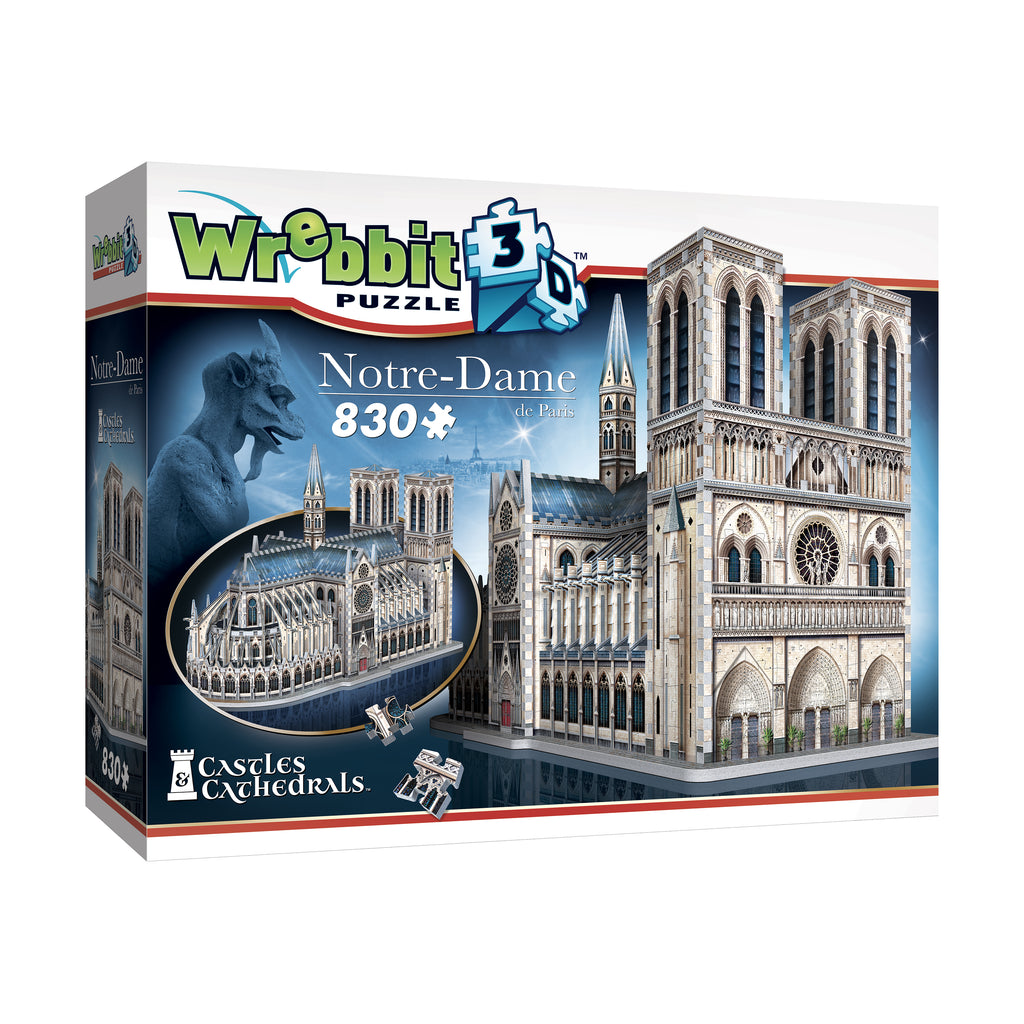 Wrebbit Castles & Cathedrals - Notre-Dame de Paris 3D Puzzle: 830 Pcs